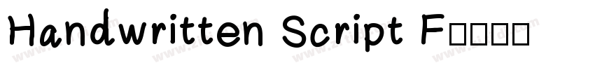 Handwritten Script F字体转换